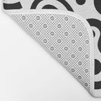 Black abstract organic shape art pattern Bath Mat Gallery Image 2