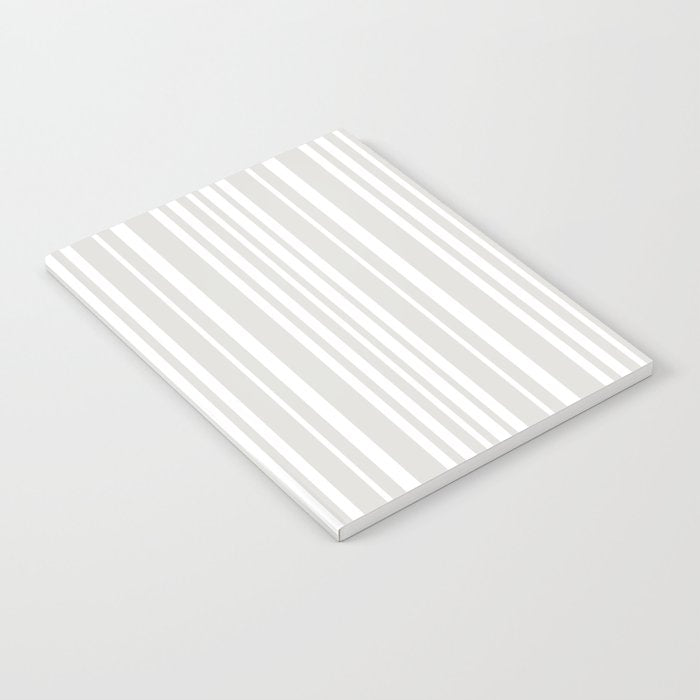Classic Stripes XLII - Grey and White Notebook Gallery Image 1