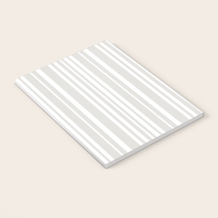 Classic Stripes XLII - Grey and White Notebook Gallery Image 3
