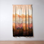 Forest Shrouded in Morning Mist Window Curtain Gallery Image 3