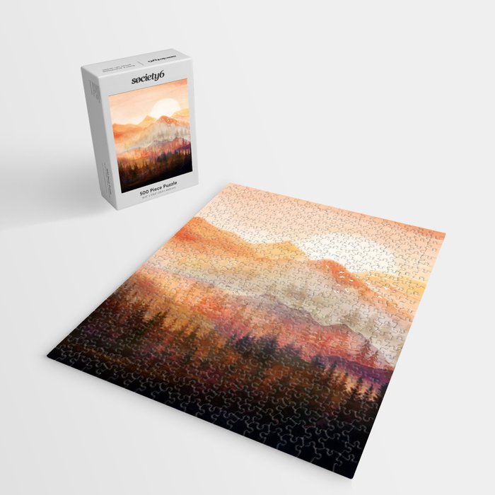 Forest Shrouded in Morning Mist Jigsaw Puzzle Gallery Image 2