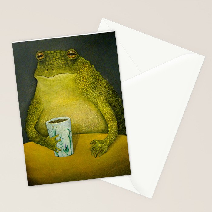 Toad's morning cup Stationery Card Gallery Image 2