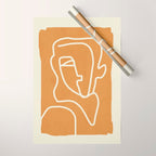 Abstract Minimal Woman Portrait 2 Wrapping Paper Gallery Image 1