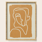 Abstract Minimal Woman Portrait 2 Serving Tray Gallery Image 1