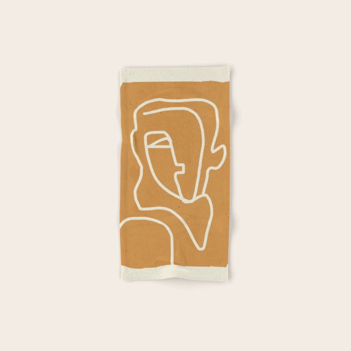Abstract Minimal Woman Portrait 2 Bath Towel Gallery Image 1