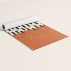 Mid Century Modern Minimalist Rothko Inspired Color Field Red Rain With Lines Geometric Style Yoga Mat Gallery Image 2