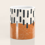 Mid Century Modern Minimalist Rothko Inspired Color Field Red Rain With Lines Geometric Style Coffee Mug Gallery Image 4