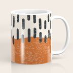 Mid Century Modern Minimalist Rothko Inspired Color Field Red Rain With Lines Geometric Style Coffee Mug Gallery Image 1