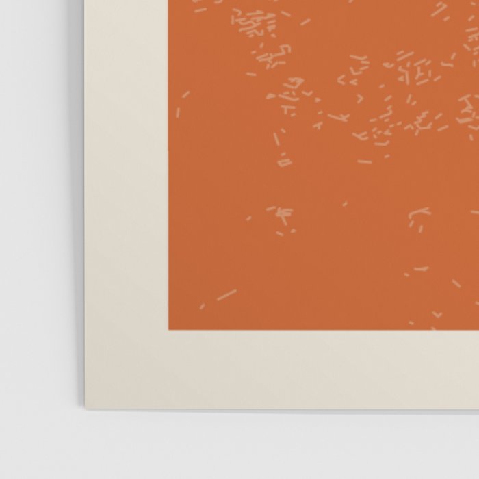 Mid Century Modern Minimalist Rothko Inspired Color Field Red Rain With Lines Geometric Style Poster Gallery Image 3