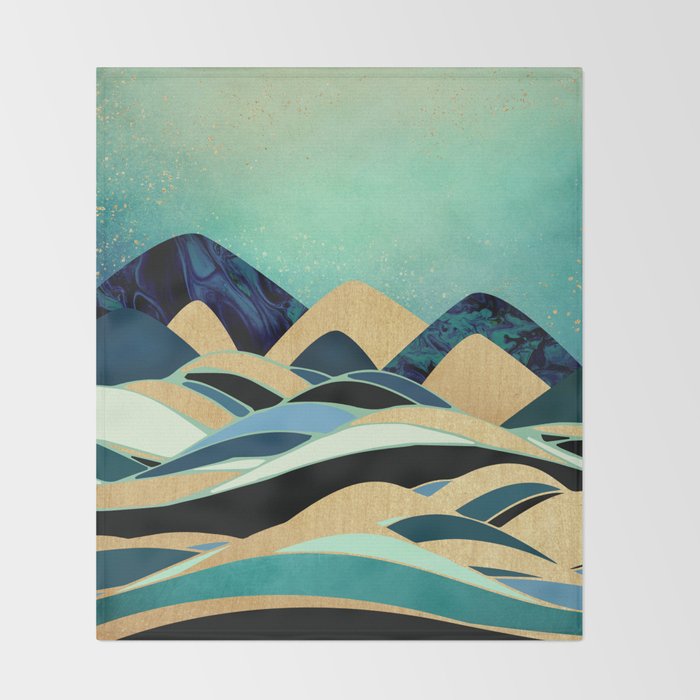 Emerald Evening Throw Blanket Gallery Image 2