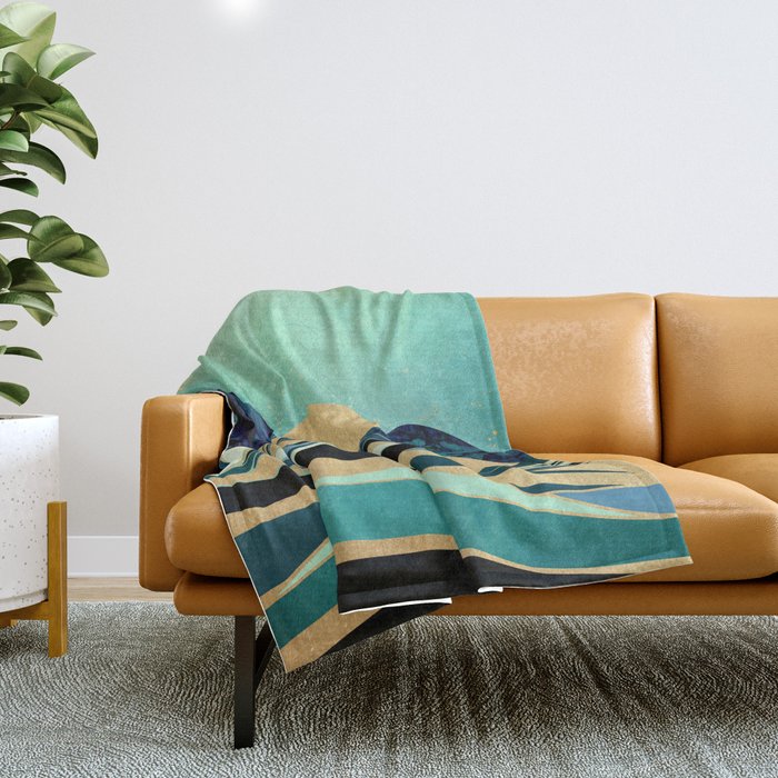 Emerald Evening Throw Blanket Gallery Image 1