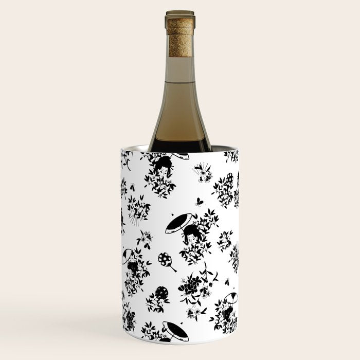 Black and white oriental pattern Wine Chiller Gallery Image 3