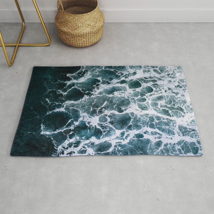 White Splash in a Wave Rug Gallery Image 1