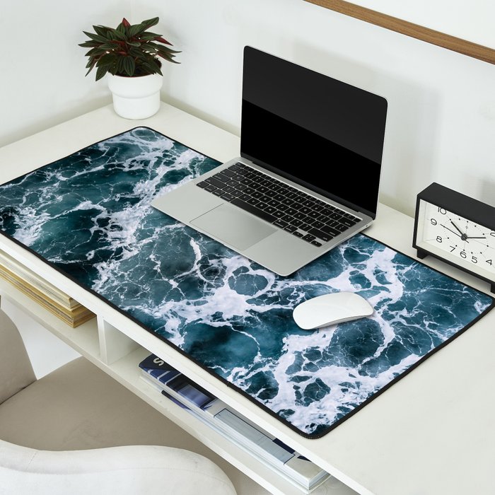 White Splash in a Wave Desk Mat Gallery Image 2
