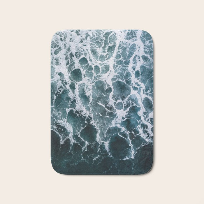 White Splash in a Wave Bath Mat Gallery Image 1
