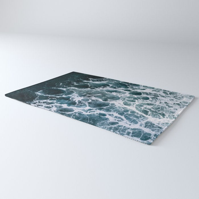 White Splash in a Wave Rug Gallery Image 3