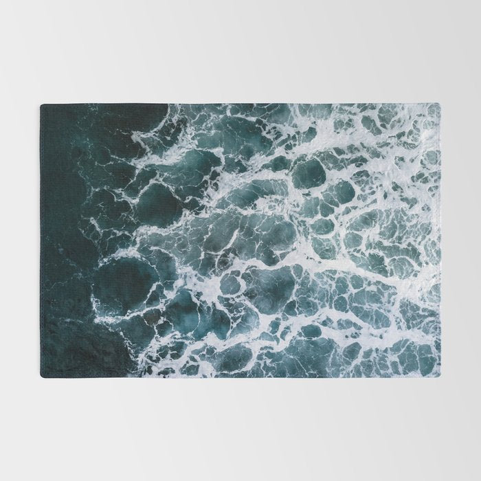 White Splash in a Wave Rug Gallery Image 2