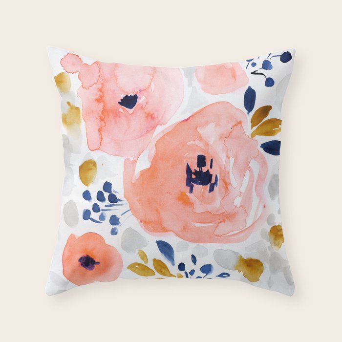 Genevieve Floral Throw Pillow Gallery Image 6