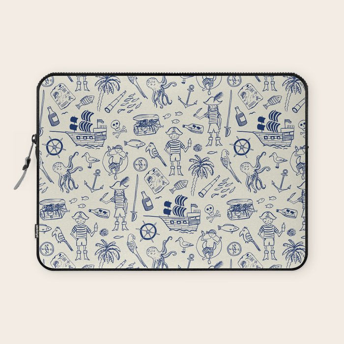 Pirate Play - Cream Laptop Sleeve Gallery Image 1