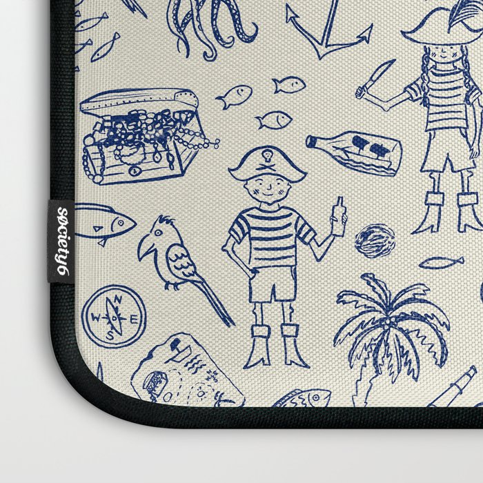 Pirate Play - Cream Laptop Sleeve Gallery Image 3