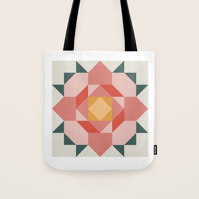Quilt Square - Flower Tote Bag Gallery Image 1
