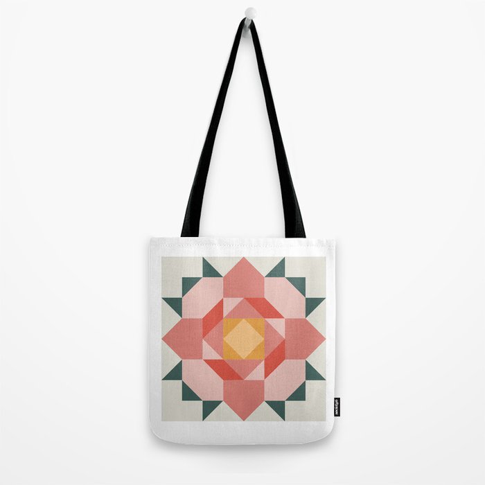 Quilt Square - Flower Tote Bag Gallery Image 2