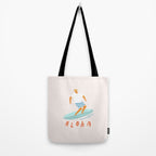 Surfer aloha poster Tote Bag Gallery Image 2