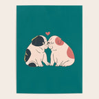 English Bulldog Kisses Poster Gallery Image 4