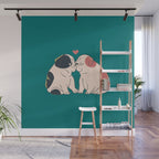 English Bulldog Kisses Wall Mural Gallery Image 1