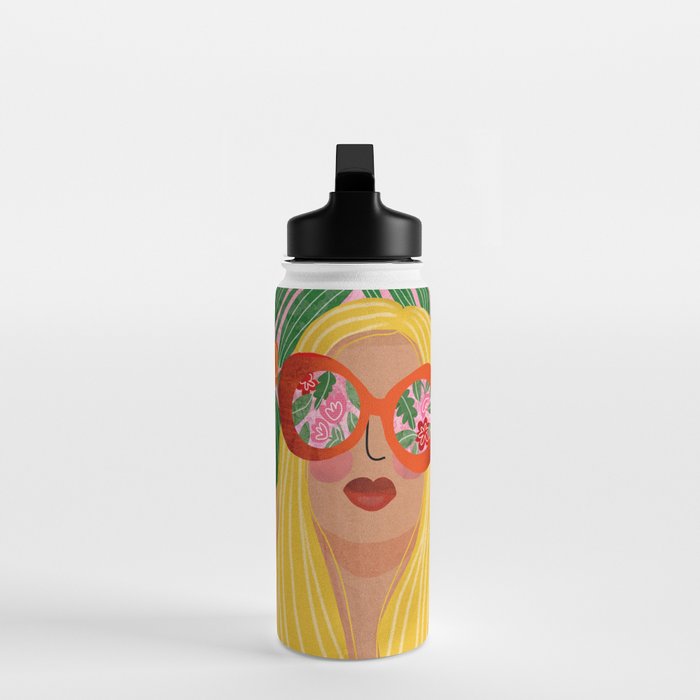 Floral Glasses Water Bottle Gallery Image 3