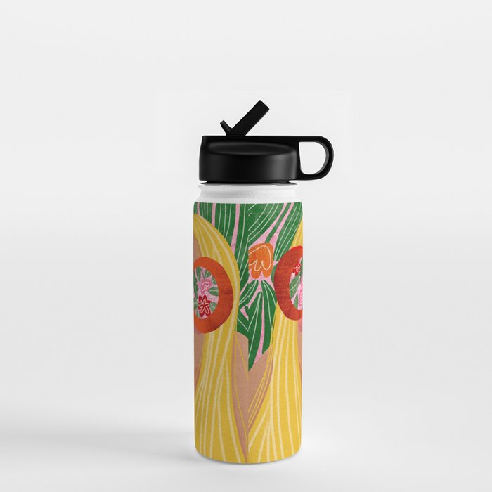 Floral Glasses Water Bottle Gallery Image 1