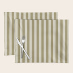 Olive Green Stripes Placemat Gallery Image 1