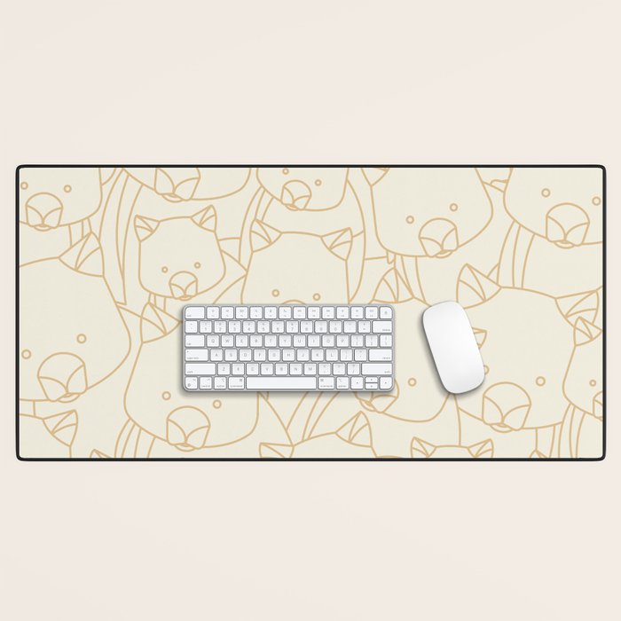 Minimalist Wombat Desk Mat Gallery Image 1