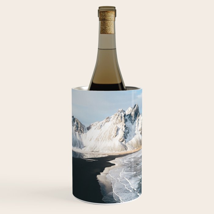 Iceland Mountain Beach - Landscape Photography Wine Chiller Gallery Image 1