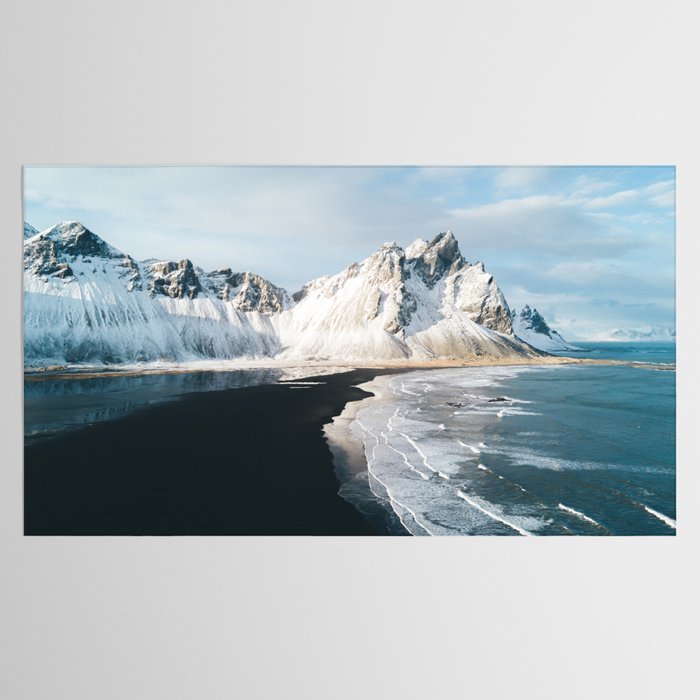 Iceland Mountain Beach - Landscape Photography Tablecloth Gallery Image 2