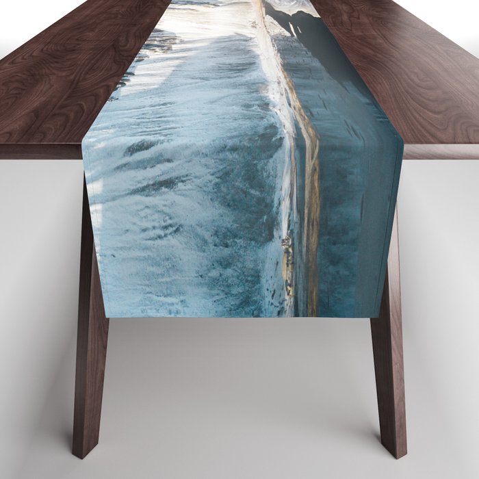 Iceland Mountain Beach - Landscape Photography Table Runner Gallery Image 1