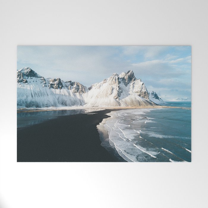 Iceland Mountain Beach - Landscape Photography Welcome Mat Gallery Image 1