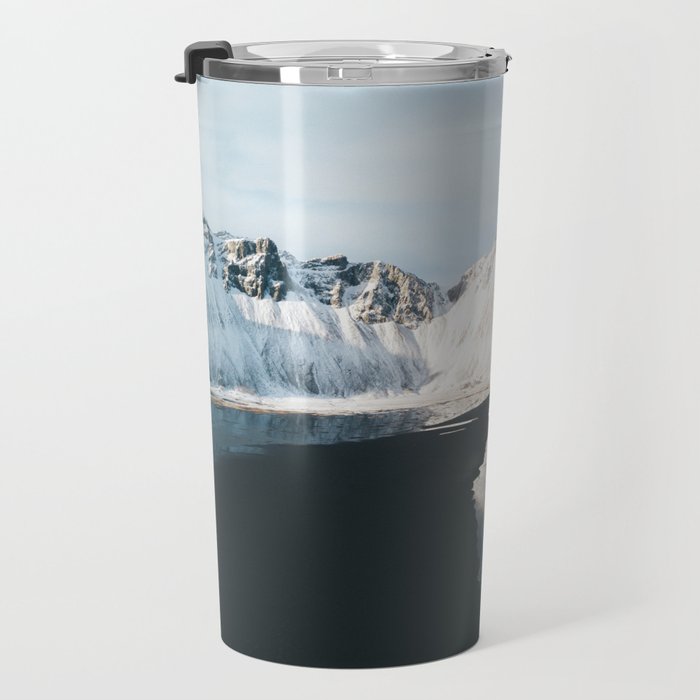 Iceland Mountain Beach - Landscape Photography Travel Mug Gallery Image 3