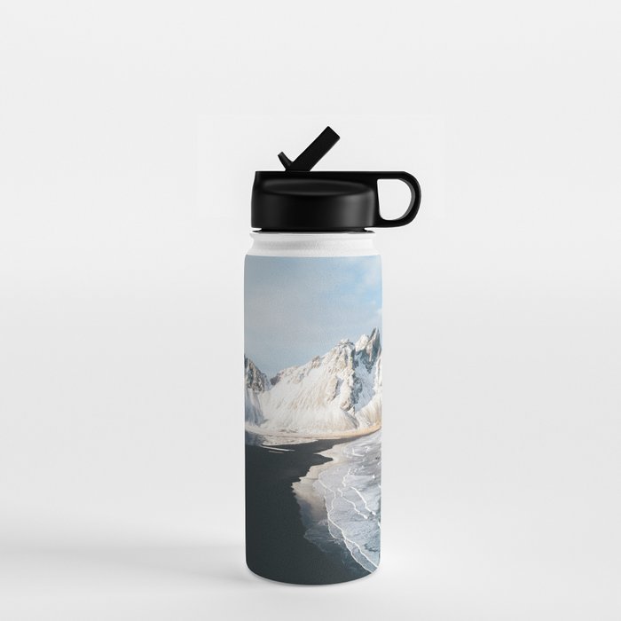 Iceland Mountain Beach - Landscape Photography Water Bottle Gallery Image 1