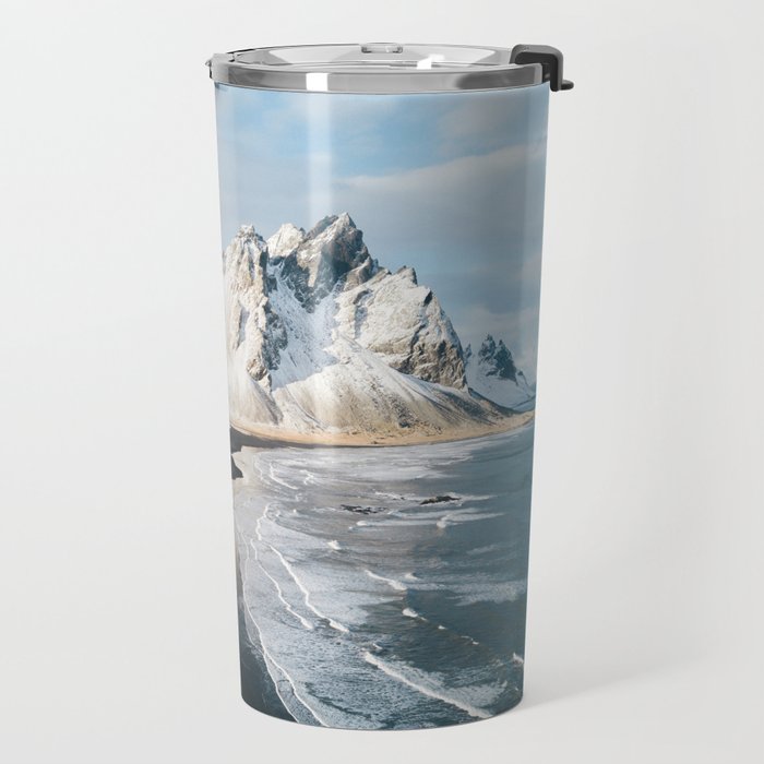 Iceland Mountain Beach - Landscape Photography Travel Mug Gallery Image 2