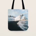 Iceland Mountain Beach - Landscape Photography Tote Bag Gallery Image 1