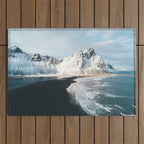Iceland Mountain Beach - Landscape Photography Outdoor Rug Gallery Image 1