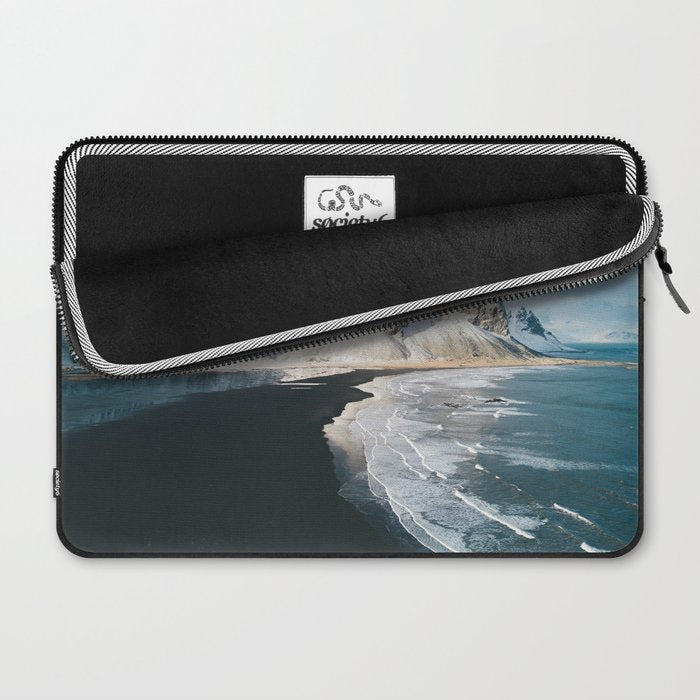 Iceland Mountain Beach - Landscape Photography Laptop Sleeve Gallery Image 2