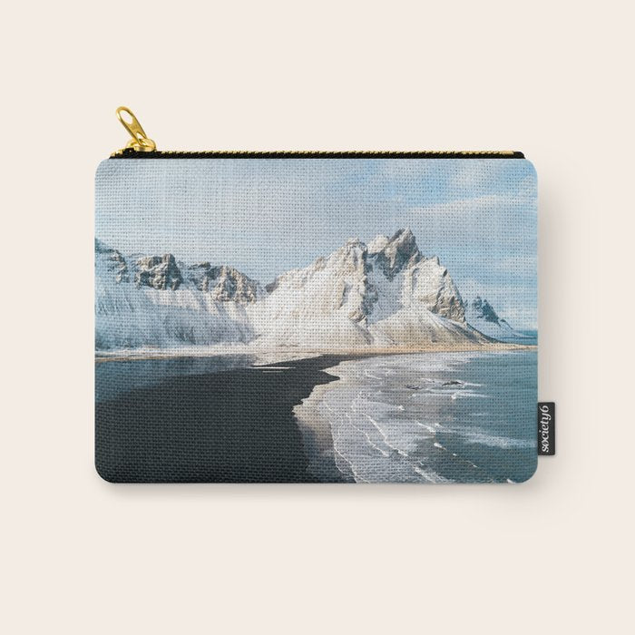 Iceland Mountain Beach - Landscape Photography Carry All Pouch Gallery Image 1