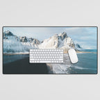 Iceland Mountain Beach - Landscape Photography Desk Mat Gallery Image 1