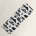 Black and white nature landscape doodle pattern Yoga Mat Gallery Image 1