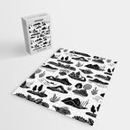 Black and white nature landscape doodle pattern Jigsaw Puzzle Gallery Image 2