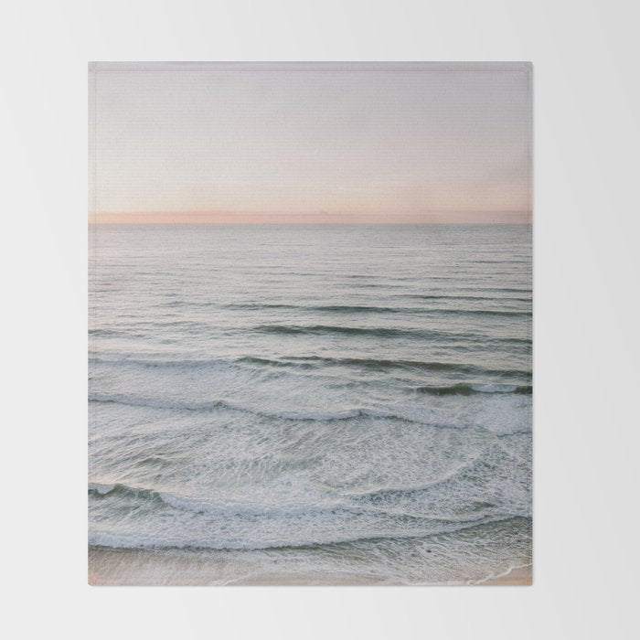 Endless ocean | Ericeira beach photography  Throw Blanket Gallery Image 2