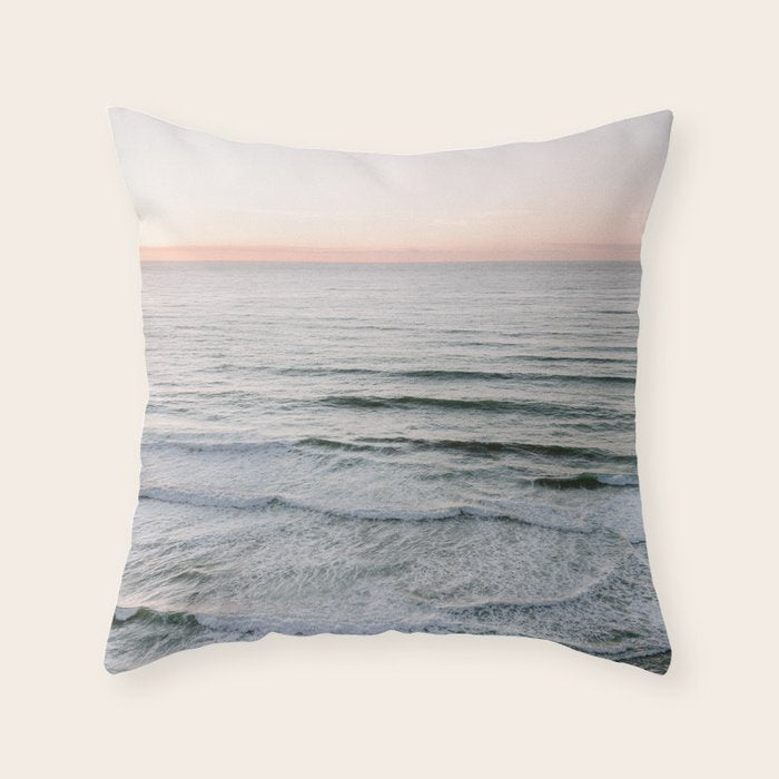Endless ocean | Ericeira beach photography  Throw Pillow Gallery Image 1