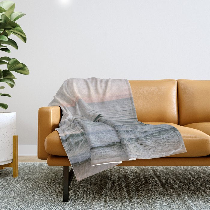 Endless ocean | Ericeira beach photography  Throw Blanket Gallery Image 1